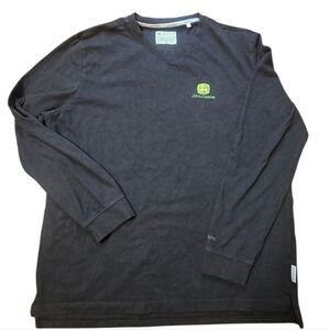 John Deere Black Long Sleeve Tee Men's Large